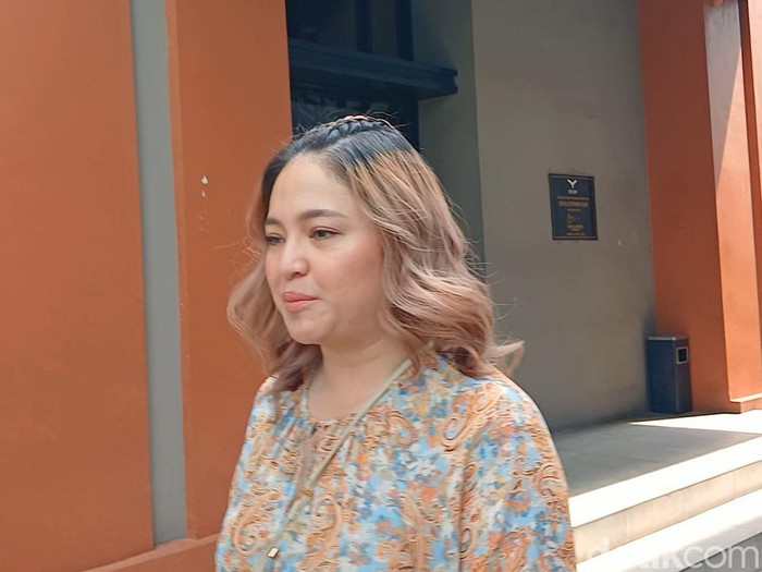 Marshanda saat ditemui di kawasan Trans TV, Jakarta Selatan.