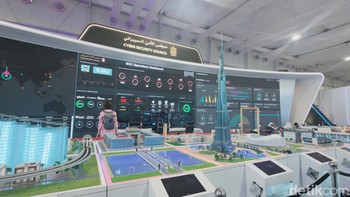 Pameran di Technology & Innovation Hub banyak menampilkan perkembangan teknologi ramah lingkungan, termasuk soal keamanan siber. Foto: Fitraya Ramadhanny/detikcom