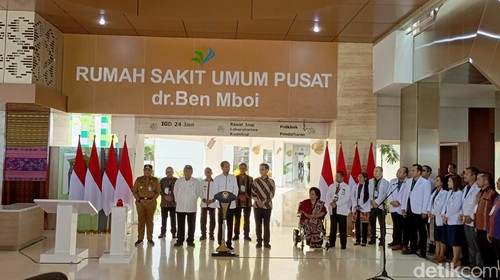Presiden Joko Widodo (Jokowi) meresmikan Rumah Sakit Umum Pusat (RSUP) dr Ben Mboi, di Kupang, Nusa Tenggara Timur (NTT), Rabu (12/6/2023). (Foto: Simon Selly/detikBali)