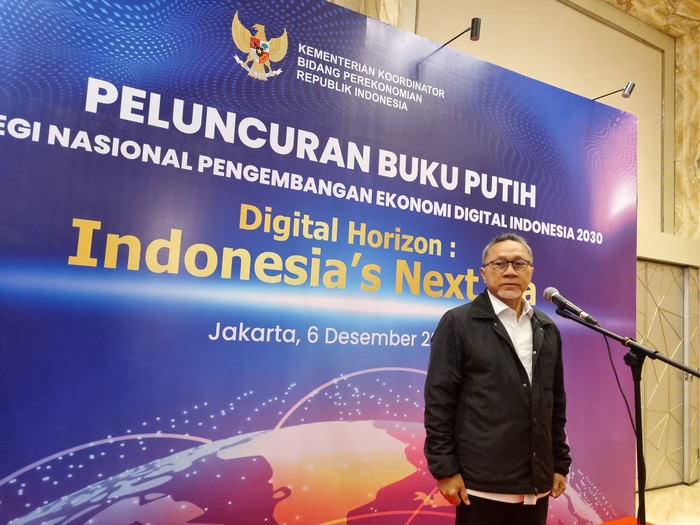 Menteri Perdagangan RI Zulkifli Hasan (Zulhas) menghadiri Diseminasi Buku Putih Strategi Nasional Pengembangan Ekonomi Digital 2023.