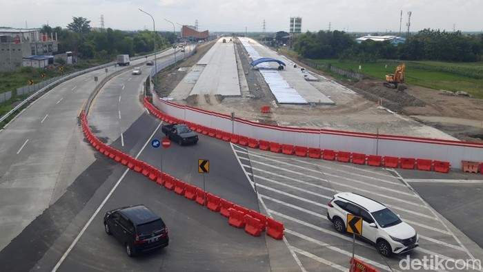 Akses masuk dari Tol Tansjawa ke Tol Solo-Jogja yang ada di Boyolali. Foto diunggah Kamis (7/12/2023).
