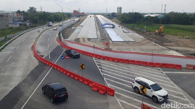 Akses masuk dari Tol Tansjawa ke Tol Solo-Jogja yang ada di Boyolali. Foto diunggah Kamis (7/12/2023).
