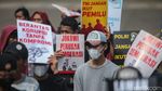 Aksi Peringatan Hari HAM dan Antikorupsi di Patung Kuda