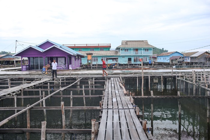 Budi daya ikan napoleon di Pulau Sedanau di Kecamatan Bunguran Barat, Kabupaten Natuna, Kepulauan Riau.