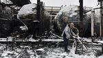 Gegara Perang, Depo Minyak di Donetsk Ukraina Ludes Terbakar