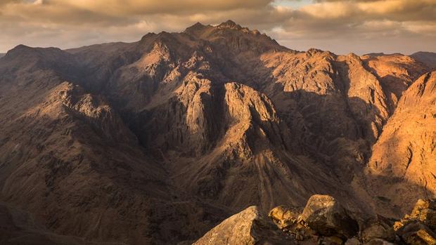 Gunung Sinai, Mesir View from Mount Sinai. Egypt.