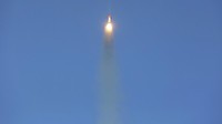 This photo released by the Iranian Defense Ministry on Wednesday, Dec. 6, 2023, claims to show a rocket with a capsule carrying animals is launched from an undisclosed location into orbit, Iran. Iran said Wednesday it sent a capsule into orbit carrying animals as it prepares for human missions in coming years. (Iranian Defense Ministry via AP)
