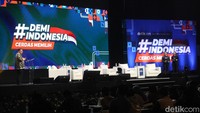 Ketua Bawaslu RI Rahmat Bagja memberi sambutan dalam acara #DemiIndonesia Cerdas Memilih yang digelar di The Kasablanka Hall, Kota Kasablanka, Jakarta Selatan, Kamis (7/12/2023).