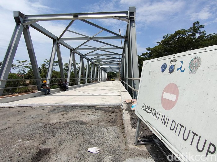 Kondisi terkini Jembatan Glagah, Kulon Progo, DIY, Kamis (7/12/2023).