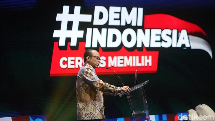 Menkominfo Budi Arie membuka acara #DemiIndonesia Cerdas Memilih. (Foto: Andhika Prasetia)
