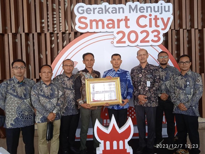 Pemkab Gunungkidul raih penghargaan Smart City Smart Society Kominfo, Kamis (7/12/2023).