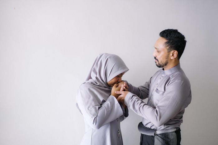 Ilustrasi pasangan muslim