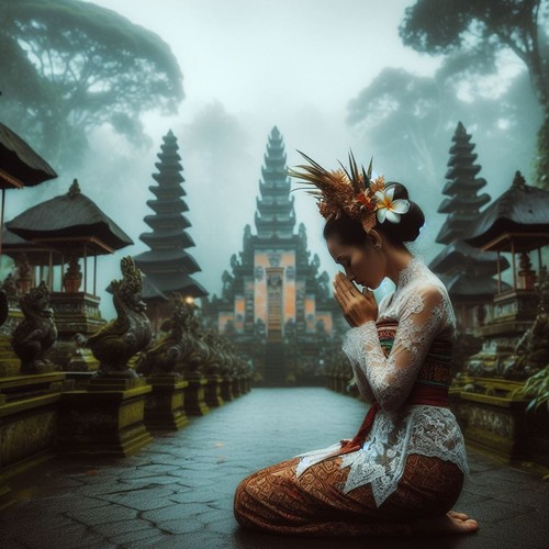 Ilustrasi - Perempuan Bali. (Ilustrasi ini memanfaatkan bantuan alat sumber terbuka AI, Bing)