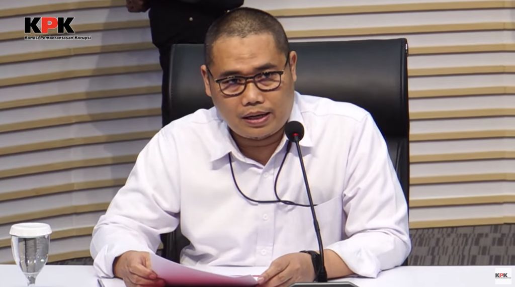 Konferensi Pers Penahanan Tersangka Korupsi di DItjen Bea Cukai Kemenkeu RI. (Tangkapan Layar Youtube KPK RI)