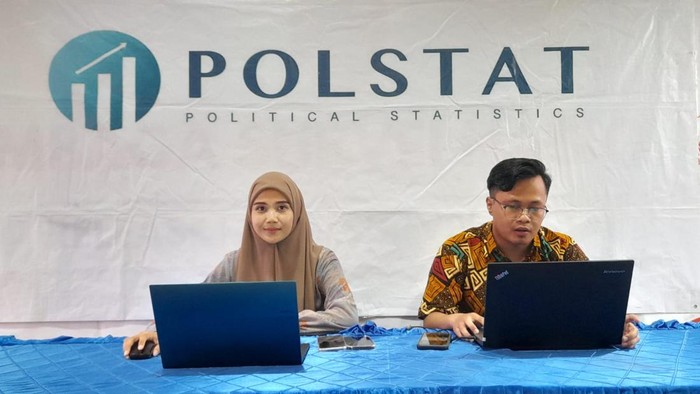 Lembaga survei Polstat merilis hasil survei (dok istimewa).