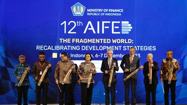 Pembukaan seminar internasional Annual International Forum on Economic Development and Public Policy (AIFED) yang ke-12 di Nusa Dua, Bali, 6-7 Desember 2023. (Dok. Kemekeu)
