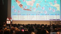 Relawan Pedagang Indonesia Maju (Rapim) mendeklarasikan dukungan kepada Prabowo-Gibran di Pilpres 2024.