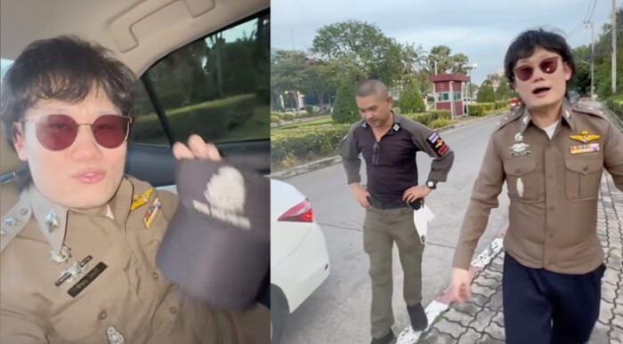 Turis Tiongkok cosplay jadi polisi Thailand