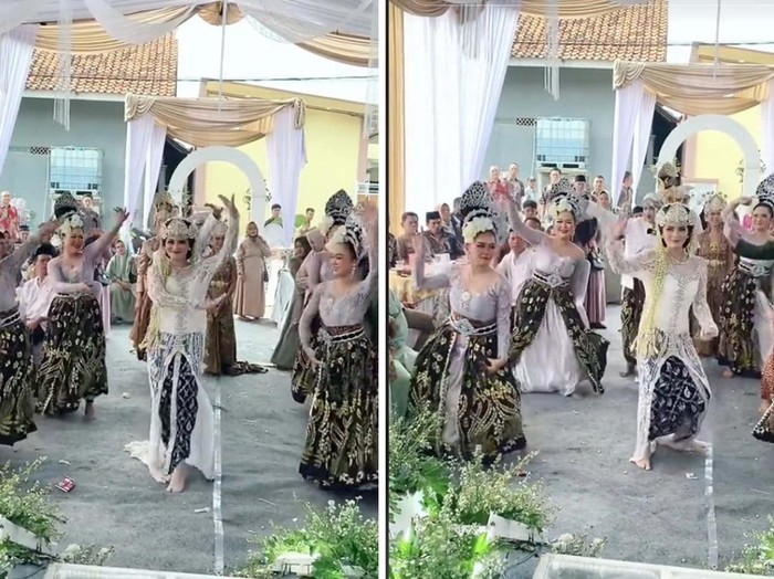 Video viral pengantin menari Mojang Priangan saat resepsi pernikahan mencuri atensi warganet