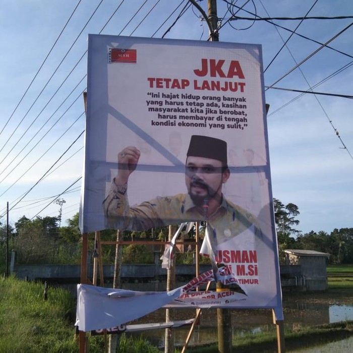 APK Iskandar Usman Al-Farlaky yang dirusak OTK di Aceh Timur (Foto: Dok Pribadi. Usman Al-Farlaky)