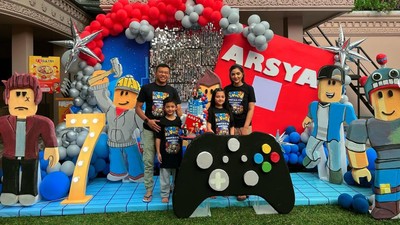 7 Foto Ultah ke-7 Arsya Hermansyah Bertema Lego, Meriah Walau Hanya di Rumah