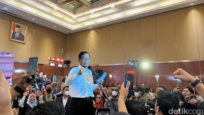 Mahfud Md saat orasi kebangsaan di Bandung