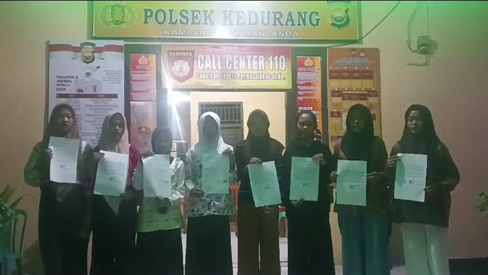 Para siswi SMP pelaku perundungan di Bengkulu Selatan buat video klarifikasi.