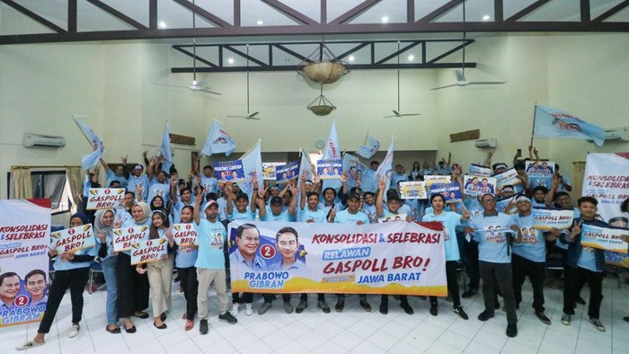 Relawan Gaspoll Jawa Barat mendukung Pasangan Prabowo Subianto-Gibran Rakabuming.