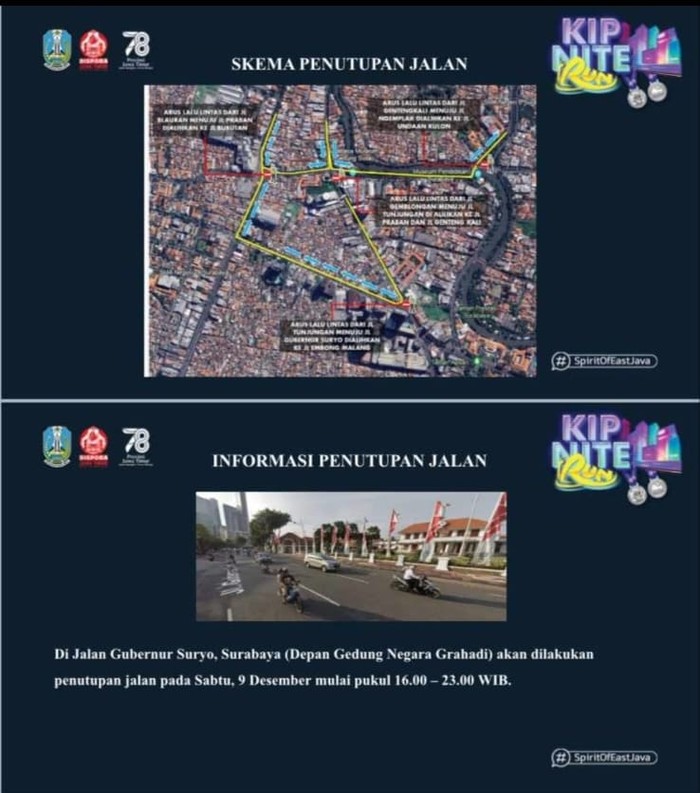 rute KIP Nite Run 2023