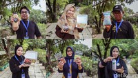 Peserta mengikuti praktek belajar membuat video saat pelatihan Digital Entrepreneurship Academy (DEA) yang diselenggarakan di Gedung Serbaguna Dewakang, Kabupaten Pangkajene dan Kepulauan (Pangkep), Sulawesi Selatan.