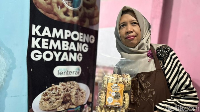 Sri Mulyati, ketua klaster Kampoeng Kembang Goyang Jagakarsa, Jaksel, UMKM binaan Bank BRI