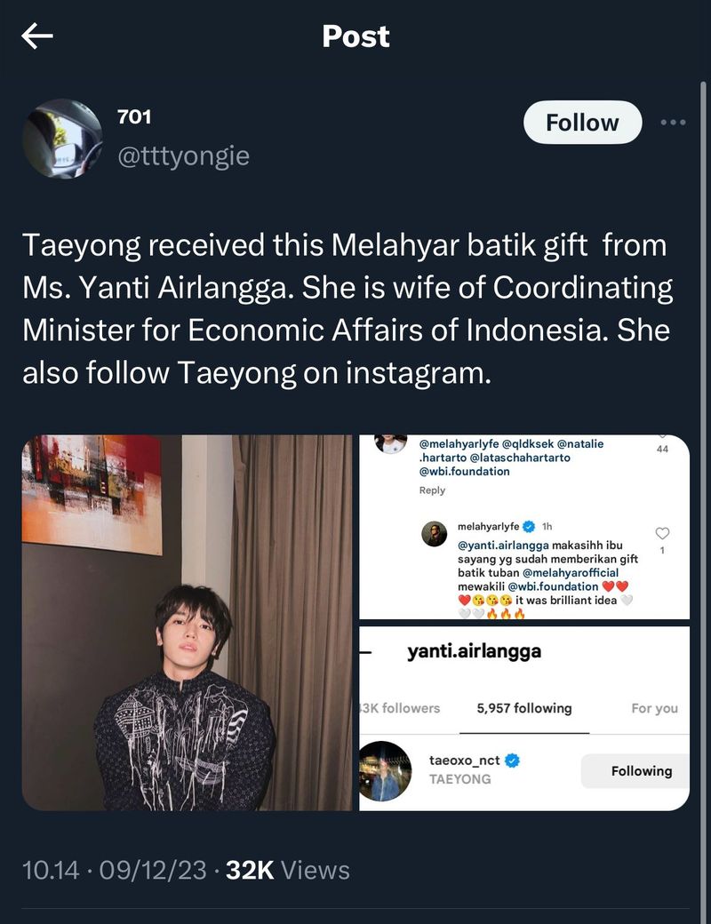Taeyong NCT Pakai Batik Tuban
