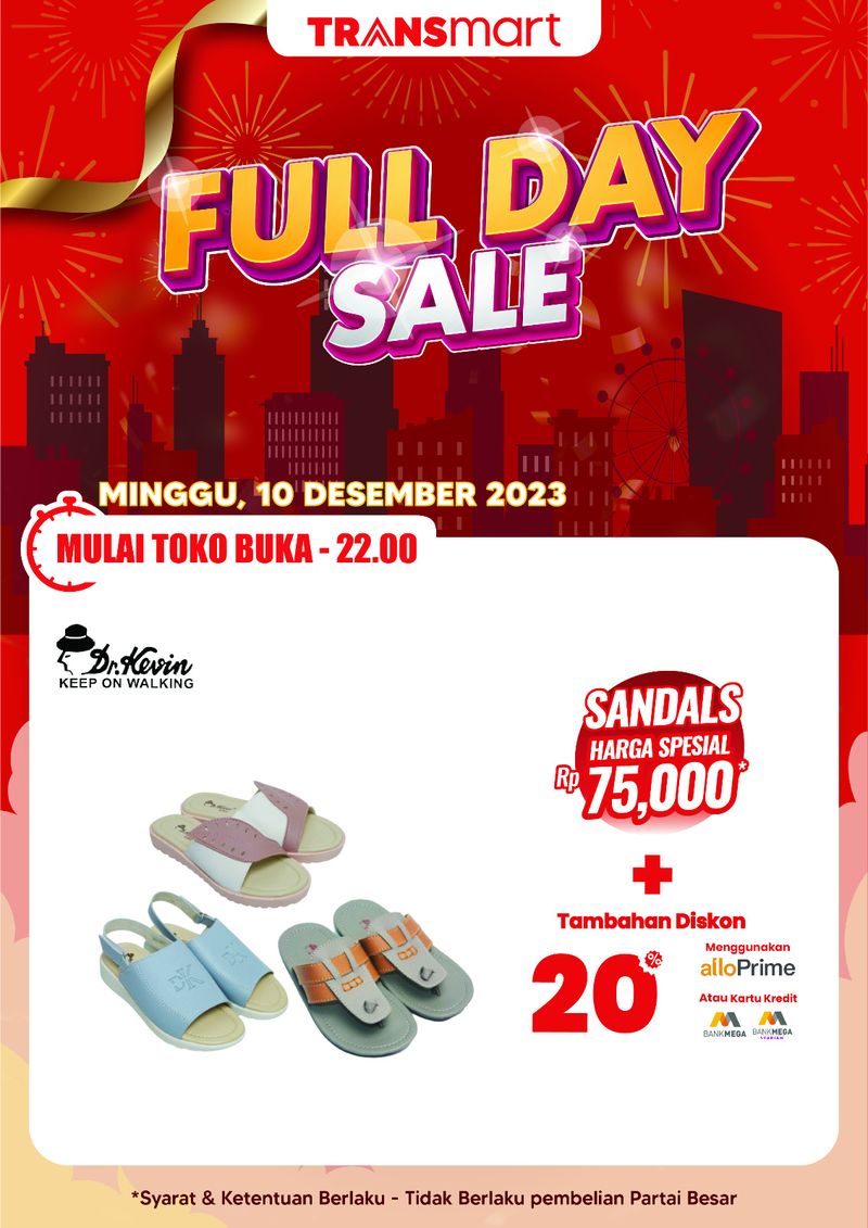Transmart Full Day Sale-Sandal + Sepatu
