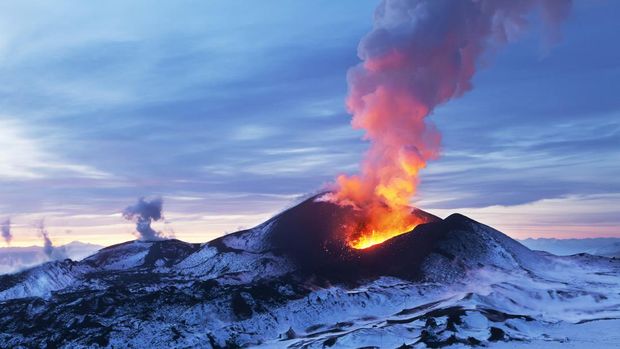 Volcanic eruption Flat Tolbachik