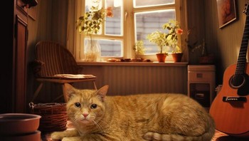 Mending gitarnya dimainan deh cing daripada diem aja. Foto: (Bored Panda).