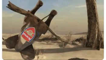 Sang gajah pun tersungkur oleh Aston Villa. Foto: X