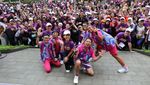 Meriah Bareng Mega Semarakkan CFD Jakarta