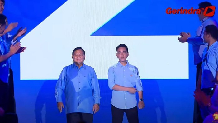 Prabowo dan Gibran (Screenshot YouTube Gerindra)
