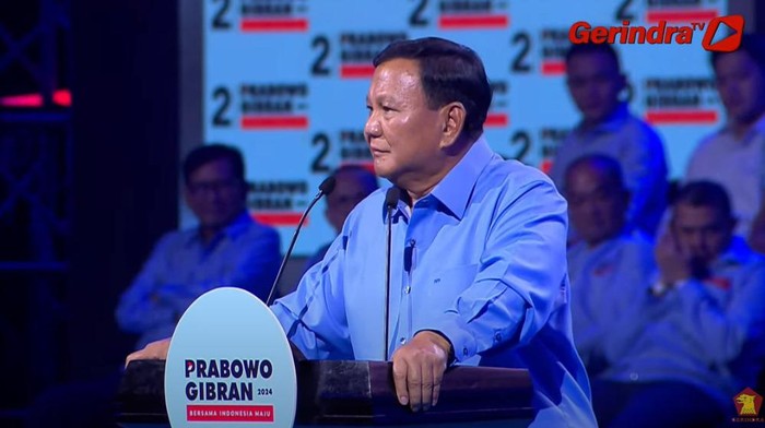 Prabowo Subianto (Screenshot YouTube Gerindra)
