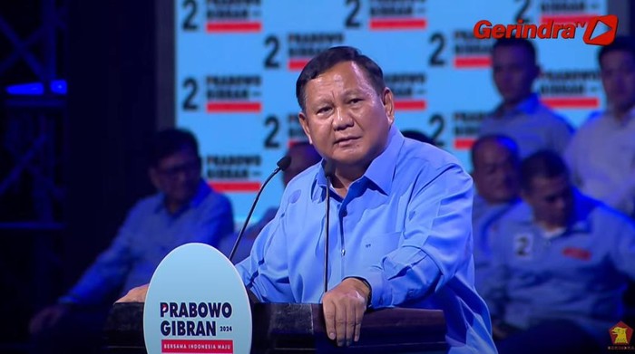 Prabowo Subianto (Screenshot YouTube Gerindra)