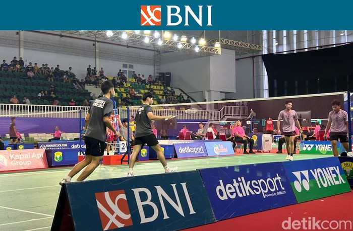 Christian Davin/Nagatta Ozora Prawiro [PB. Power Rajawali, tangerang/Hadiwan Badminton Club - HBC] vs Muhammad Surya Muhlis/Revandra Ario Mozan [ANUGERAH BADMINTON CLUB-PRO]