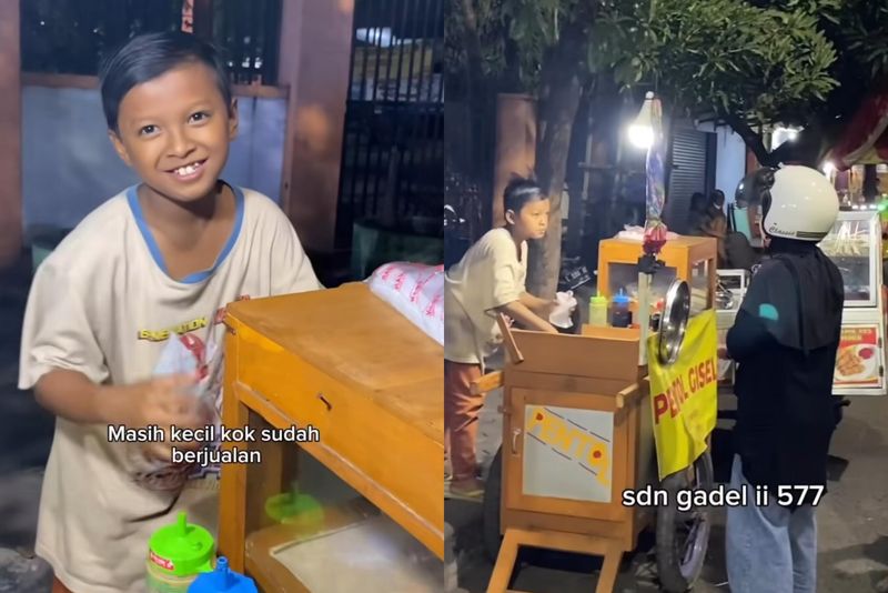 bocah jualan pentol di Surabaya