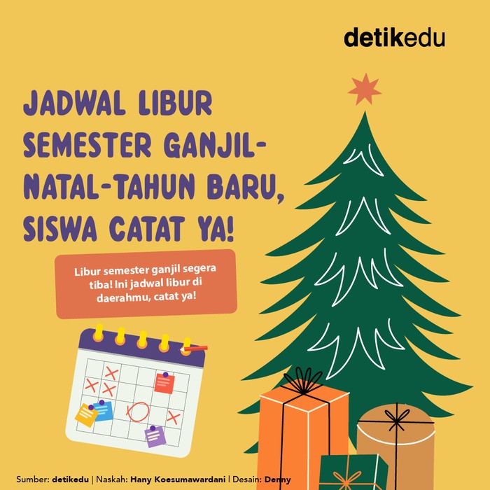 Jadwal Libur Semester Ganjil-Natal-Tahun Baru
