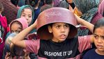 Jerit Warga Gaza Menahan Lapar Berebut Makanan di Tengah Perang