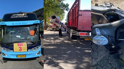 Lakalantas yang menewaskan perawat di Jalan Cokroaminoto, Kota Denpasar. (Dok. Polresta Denpasar)