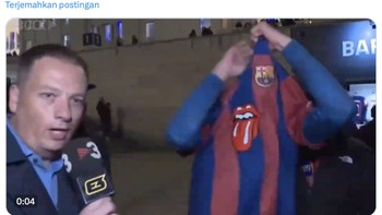 Meme fans Barca berpindah haluan mendukung Girona. Foto: X