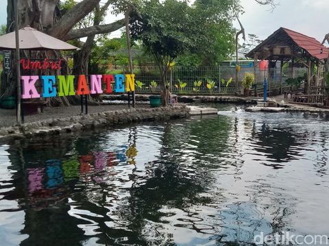 Objek wisata air Umbul Manten di Desa Sidowayah, Kecamatan Polanharjo, Klaten. Foto diunggah pada Senin (11/12/2023).