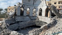 Diketahui bangunan tersebut merupakan masjid kuno yang merupakan salah satu yang tertua di Gaza.  
