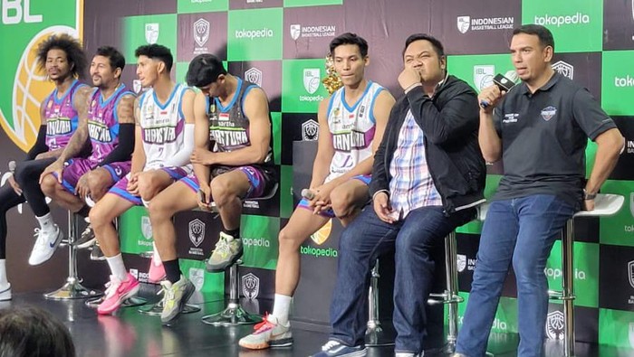Amartha Hangtuah Jakarta di IBL Media Day 2023.