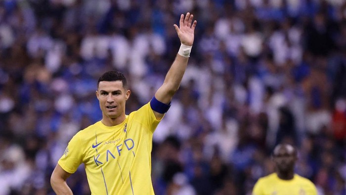 Soccer Football - Saudi Pro League - Al Hilal v Al Nassr - King Fahd International Stadium, Riyadh, Saudi Arabia - December 1, 2023 Al Nassrs Cristiano Ronaldo reacts REUTERS/Ahmed Yosri